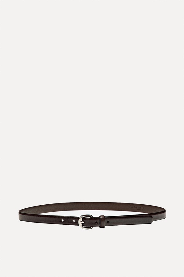 Leather Belt With Arched Buckle from Massimo Dutti
