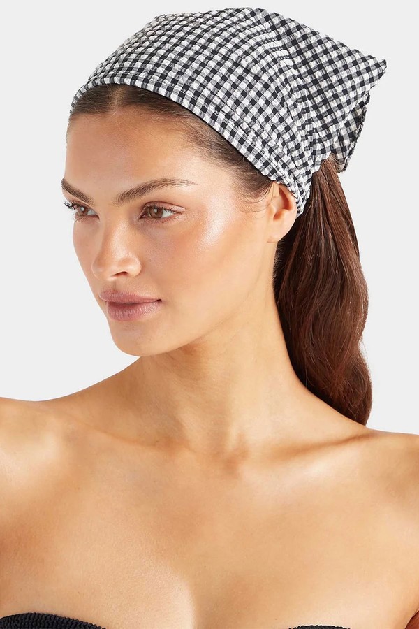 Sofia Gingham Headscarf from Hunza G