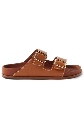 Arizona Grained Leather Sandals