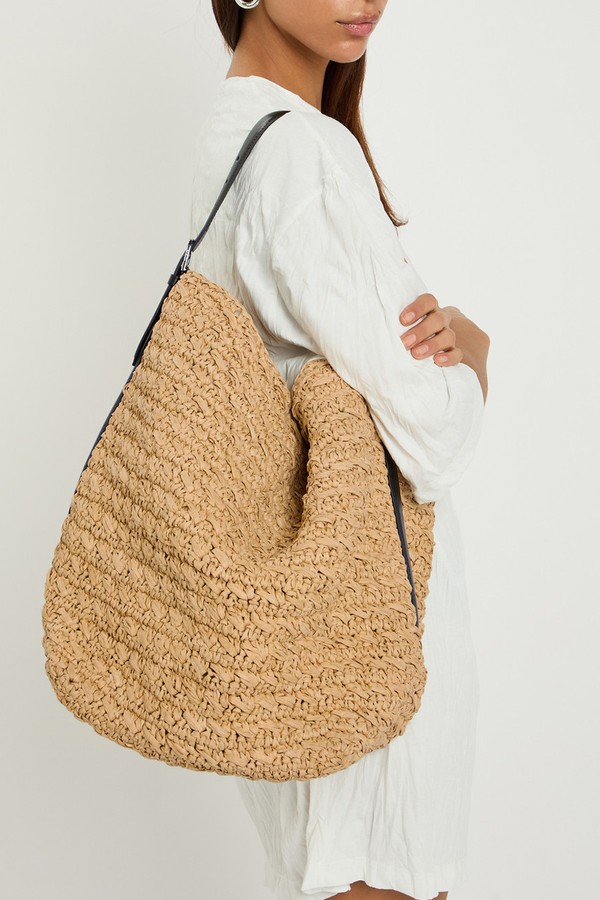 Leather & Raffia Tote Bag from TOTEME