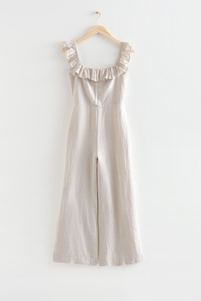 Frilled Linen Jumpsuit from & Other Stories