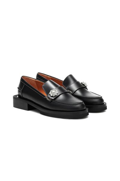 Jewel Leather Loafers from Ganni