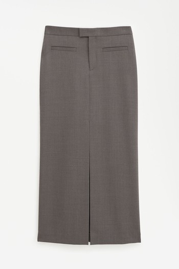 Front-Slit Tailored Maxi Skirt from Filippa K