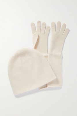 Clara & Snowberry Cashmere Beanie & Gloves Set from Arch4