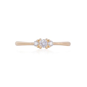 Dreamer Of Dreams Polished Gold Diamond Ring