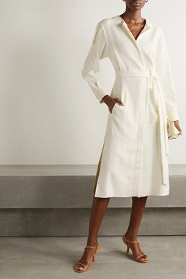 Belted Crepe Midi Dress from Tibi