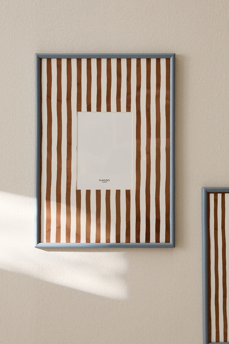 Wooden Frame With Large Lines