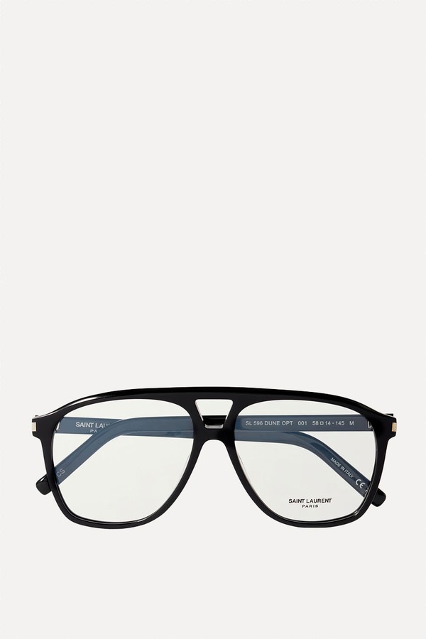 Dune Aviator-Style Acetate Optical Glasses from Saint Laurent 