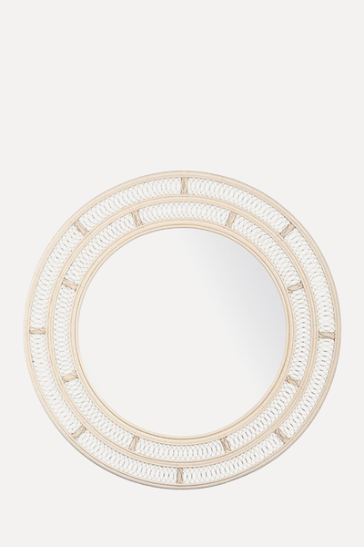 The Rattan Coral Mirror from Soane