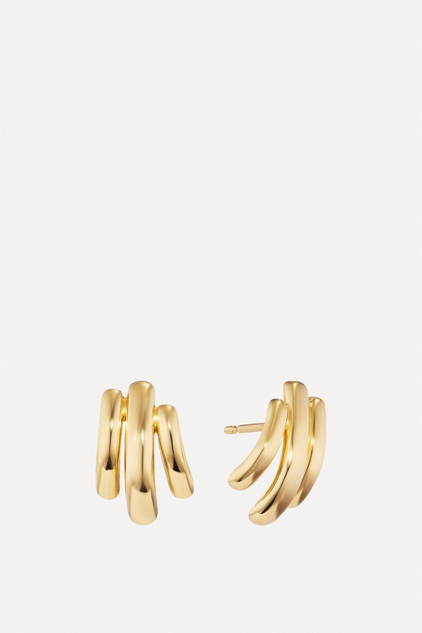 Small Gold Gatsby Earrings