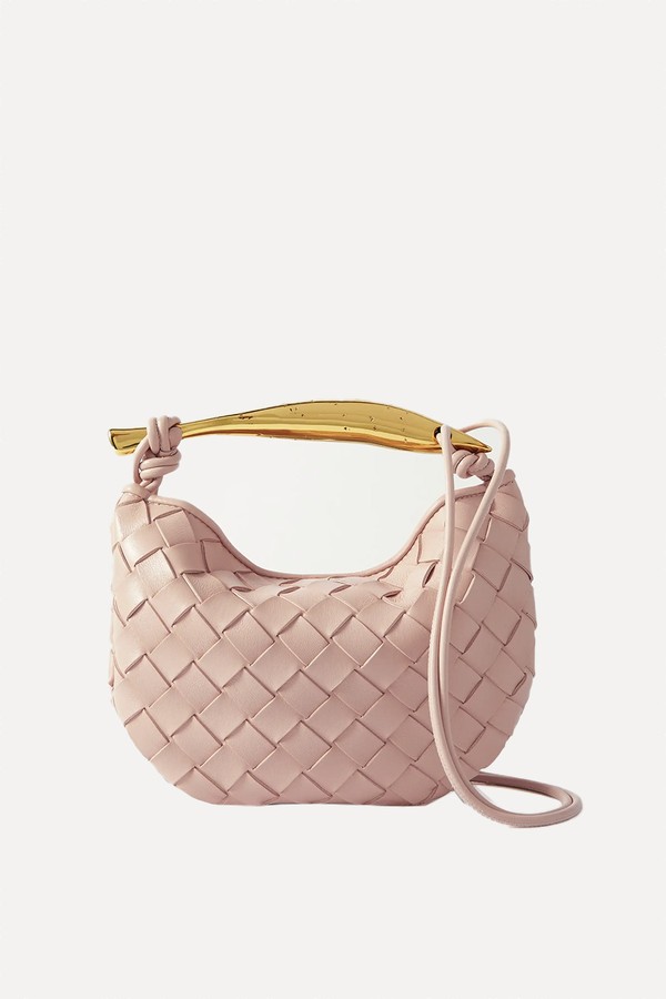 Sardine Mini Intrecciato Leather Shoulder Bag from Bottega Veneta