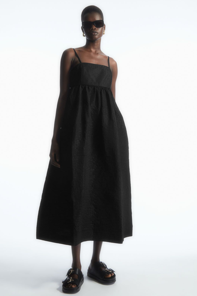 Voluminous Textured Midi Dress from COS