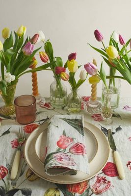 Tulip Fields Linen Tablecloth, £125 | By Hope