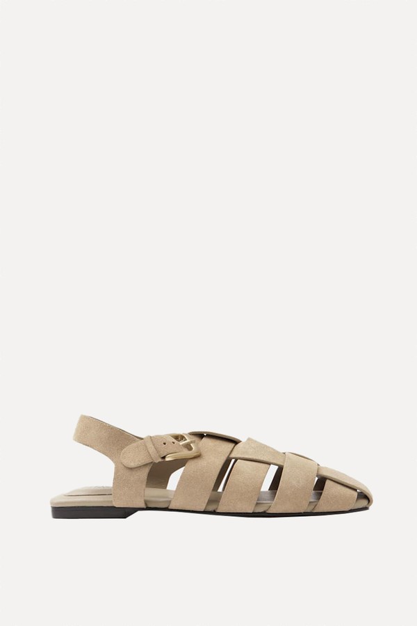 Leather Caged Fisherman Sandals from HUSH