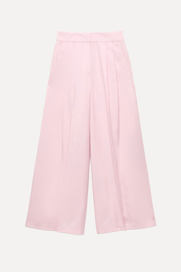 Lyocell Rich Pleat Front Palazzo Trousers from Marks & Spencer