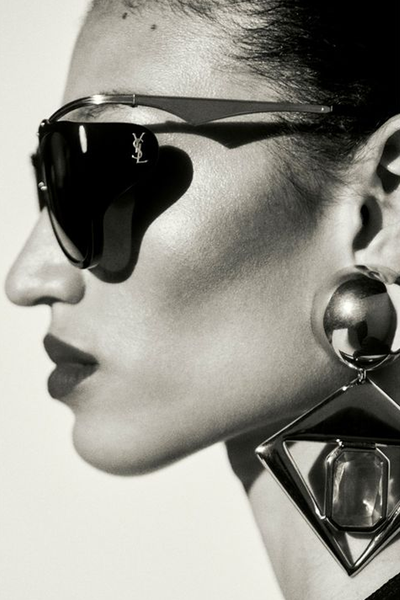 Amelia Aviator-Style Acetate & Gold-Tone Sunglasses from Saint Laurent