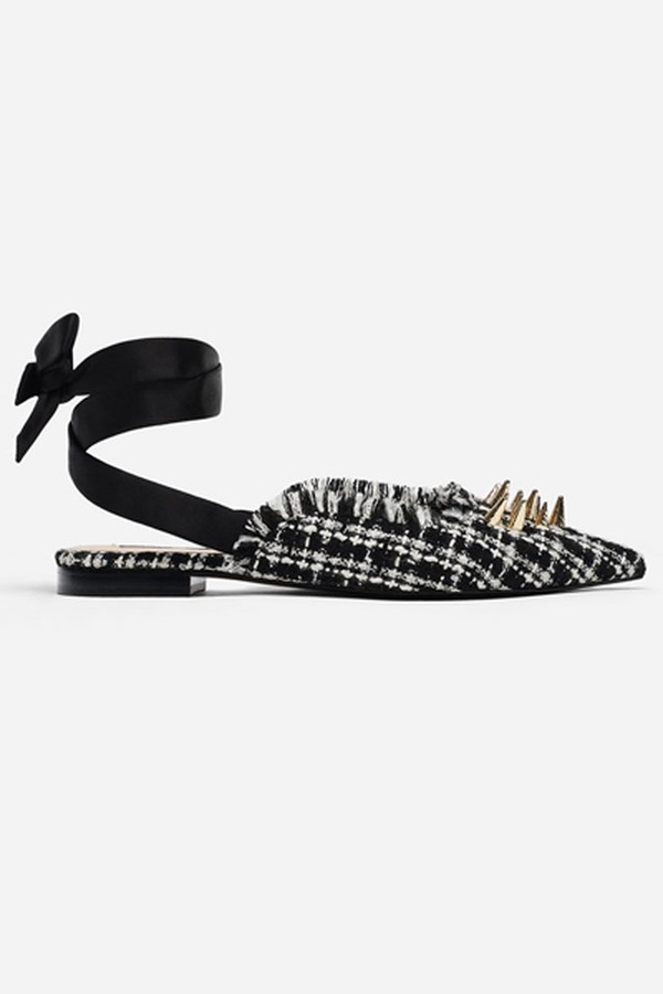 Tweed Mules With Studs from Uterque