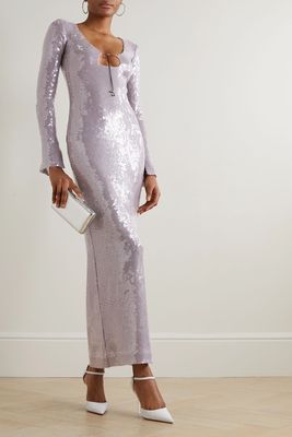 Solaria Sequined Stretch-Tulle Maxi Dress from 16Arlington