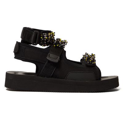 Suicoke Aurelia Beaded Velcro-Strap Sandals from Cecilie Bahnsen