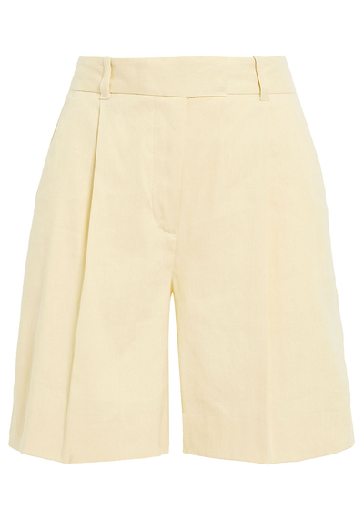 Felice Pleated Linen-Blend Shorts from Iris & Ink