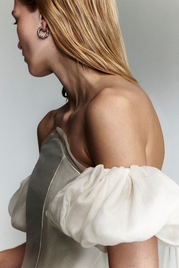 Silk Organza & Chiffon Cape