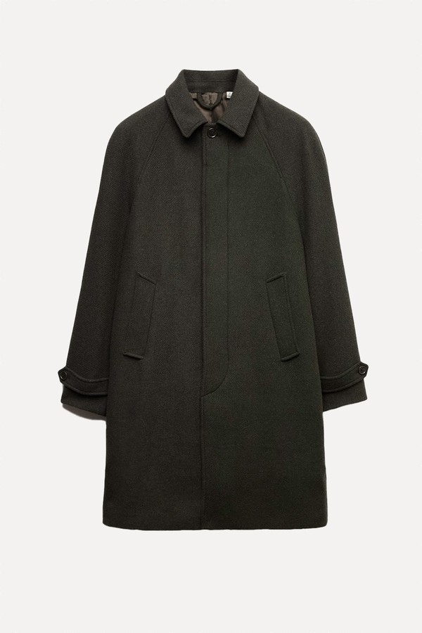 Textured Car Coat With Wool from Marks & Spencer