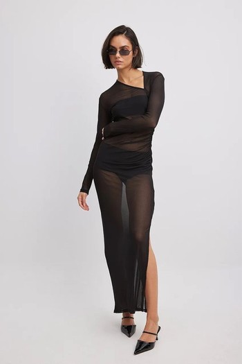 Mesh Maxi Dress from NA-KD