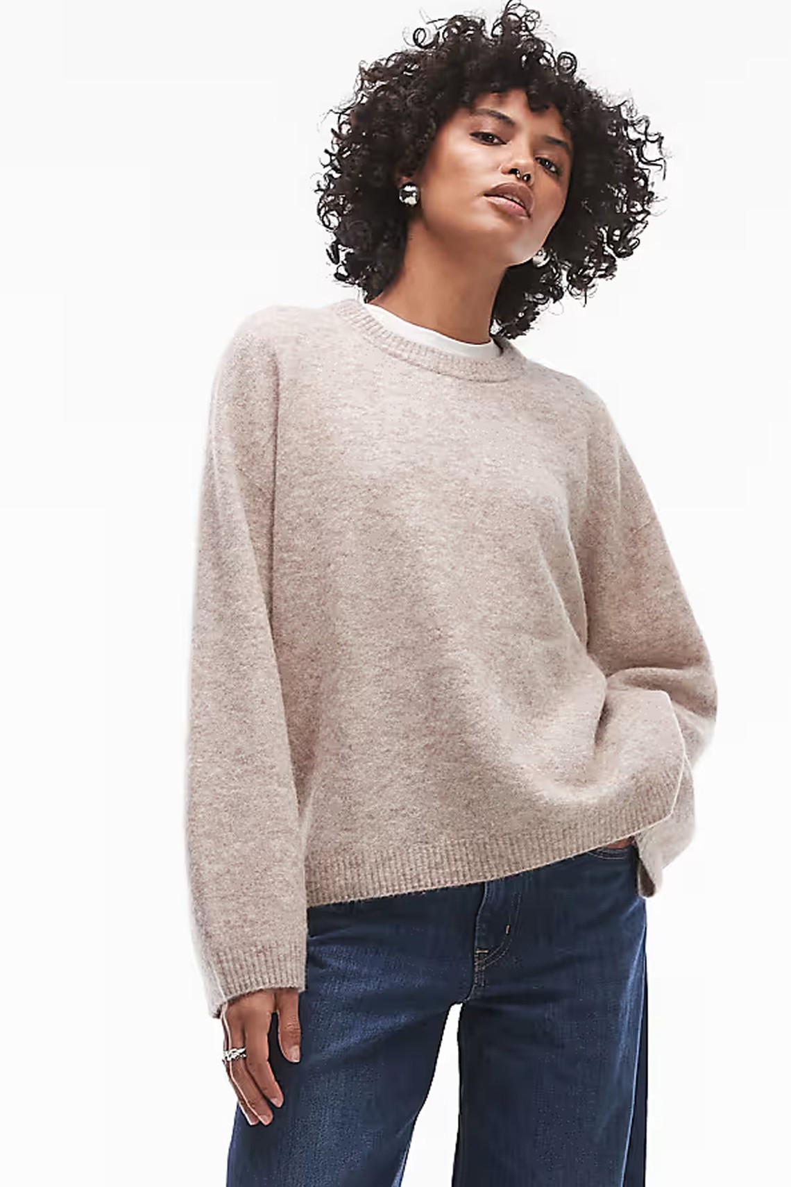 Super Soft Alpaca Wool Blend Relaxed Sweater from ARKET