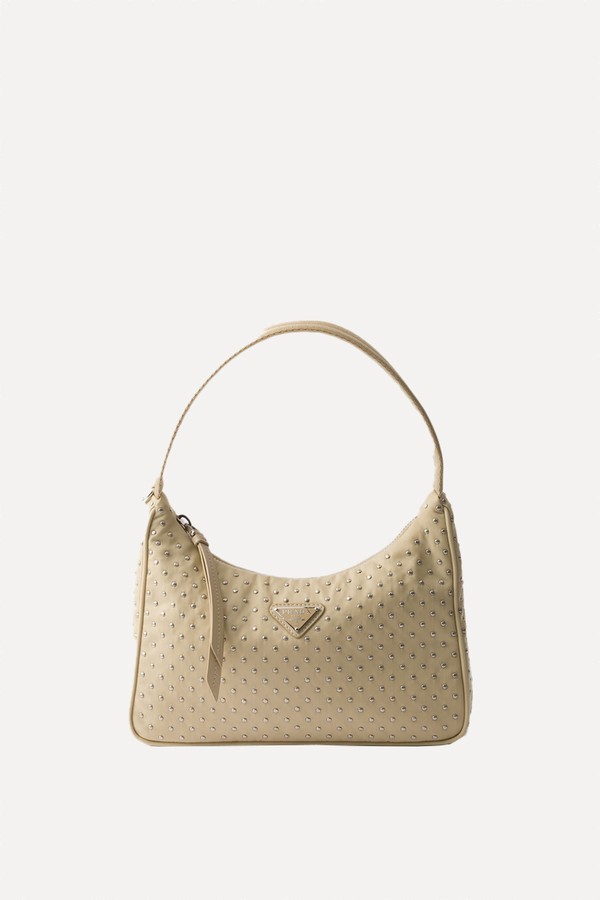 Mini Studded Re-Nylon Re-Edition Shoulder Bag from Prada