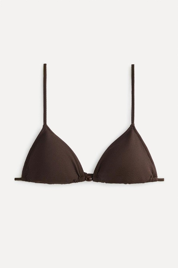 Rib Triangle Bikini Top from Oysho
