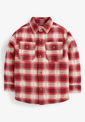 Red/Ecru Check Long Sleeve Shirt