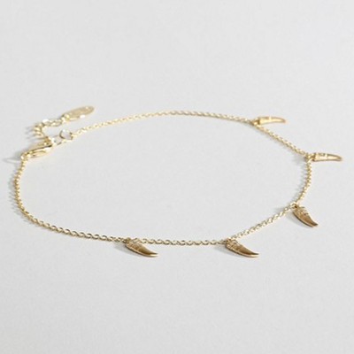 Gold Tusk Detail Anklet  from Orelia 