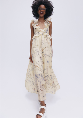 Lyocell-Blend Flounced Dress from H&M