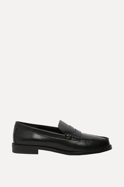 Lillian Leather Penny Loafer Flat Shoes from Schuh