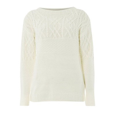 Ivory Cable Yoke Detail Jumper