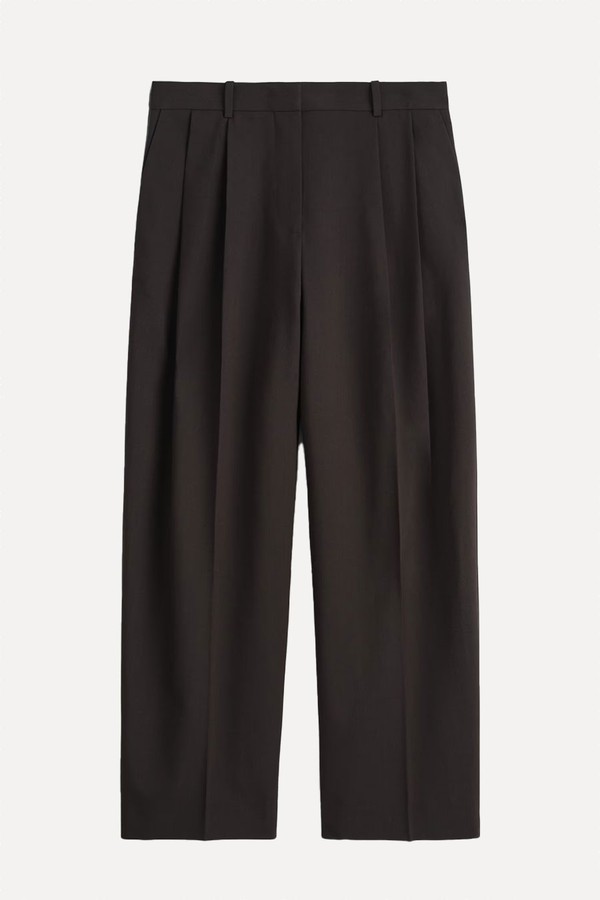 x from Relaxed Twill Wide-Leg Trousers, £119 | COS