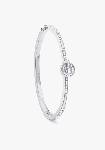 Roulette Flip White Gold Diamond Bangle