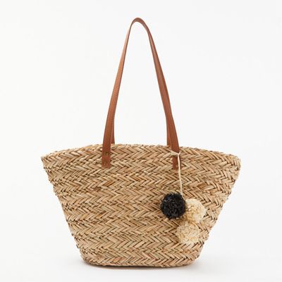 Straw Pom-Pom Grab Bag from John Lewis