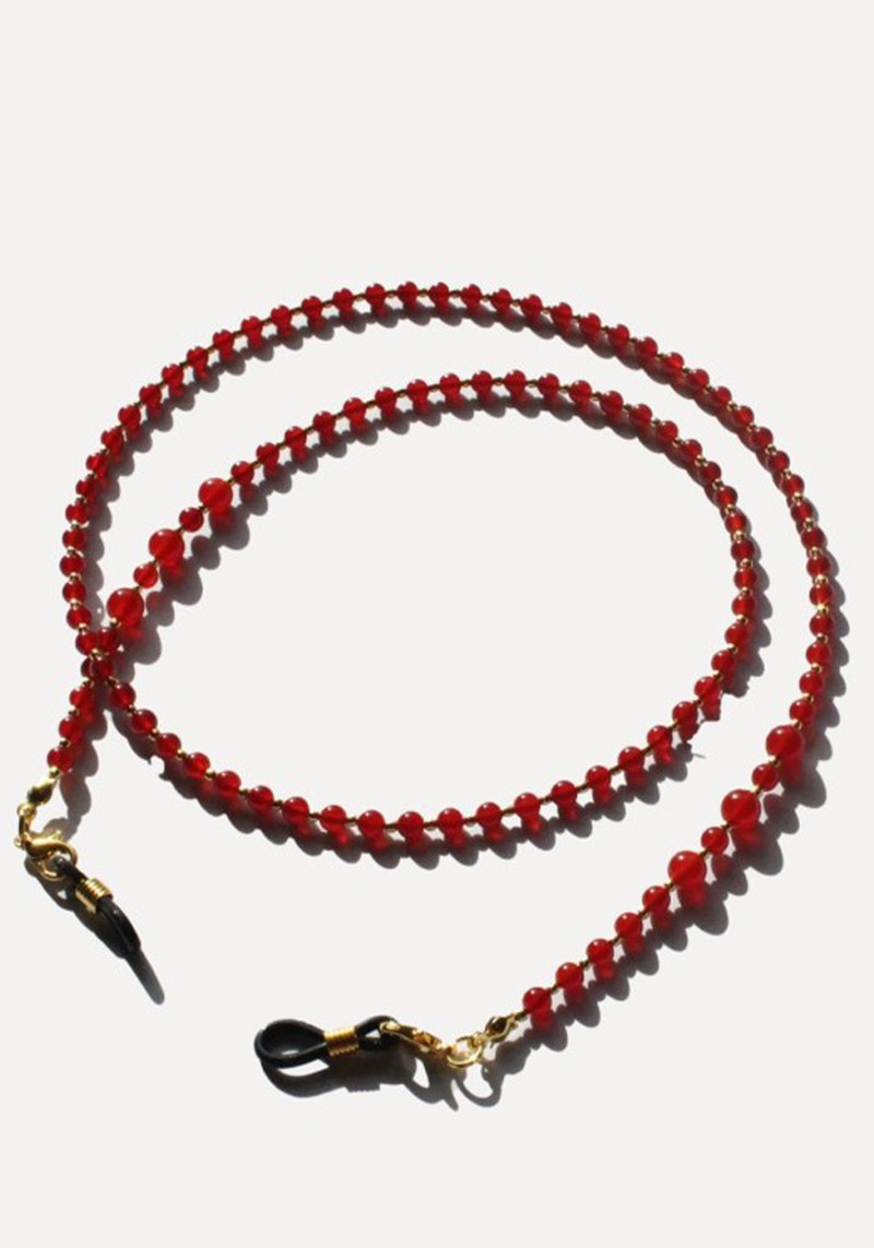 Carnelian Gemstone Glasses Chain