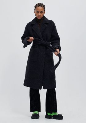 Boucle Recycled Blend Long Wrap Coat, £260 (was £325)
