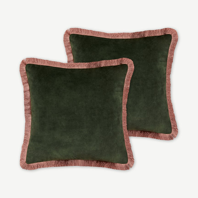 Kili Set Of 2 Fringed Cushions
