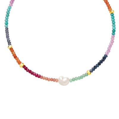 Semi-Precious Rainbow Necklace