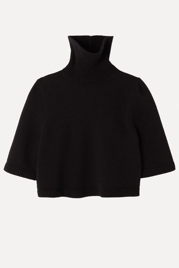 Cropped Cashmere-Blend Turtleneck Sweater from Alaïa