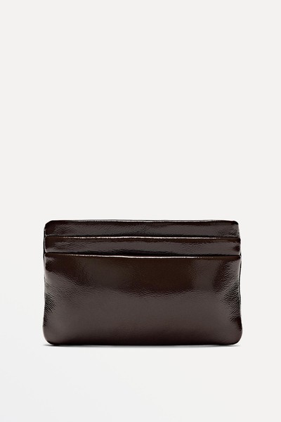 Chunky Nappa Leather Card Holder Purse from Massimo Dutti