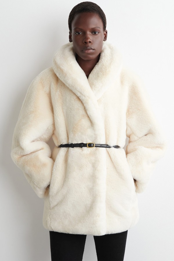 Shawl-Collar Fur-Effect Jacket from COS
