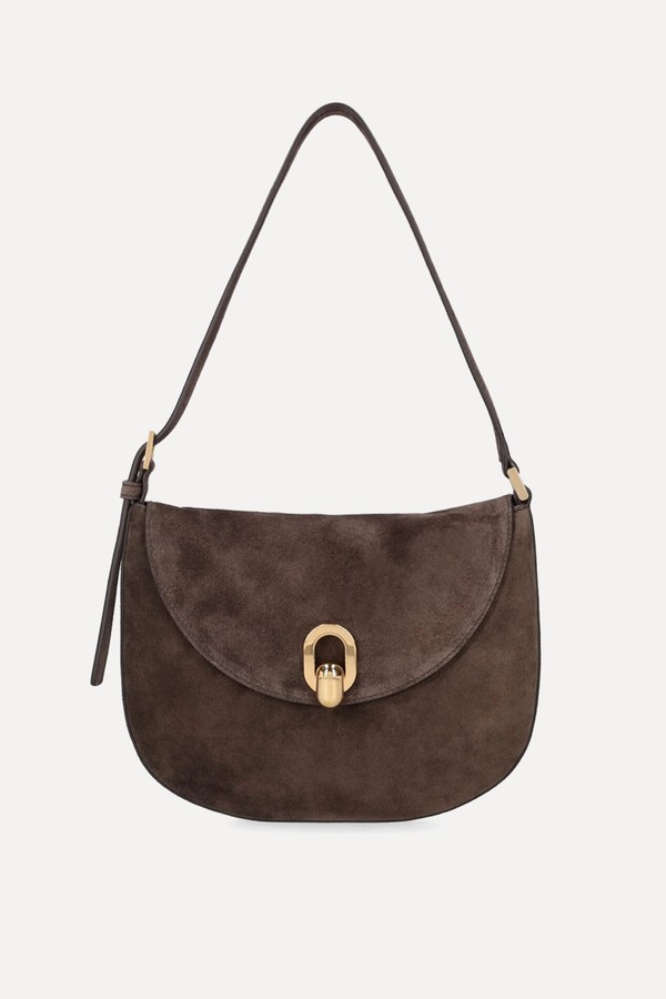 Tondo Suede Hobo Shoulder Bag from Savette