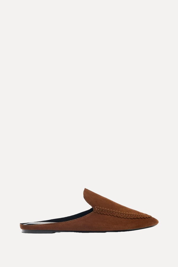 Slingback Split Suede Babouches