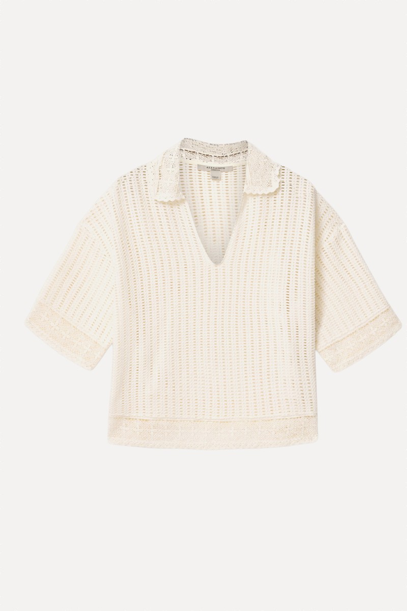 Elma Crochet Lace Cropped Top 