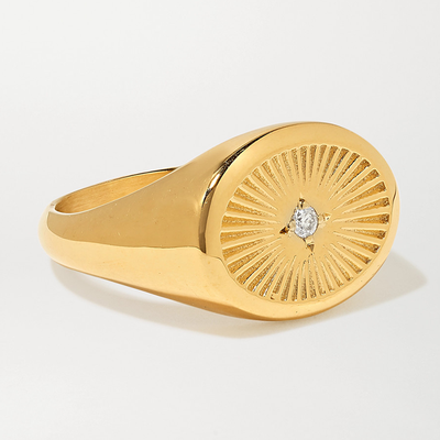 Inez Gold-Plated Diamond Ring from Meadowlark