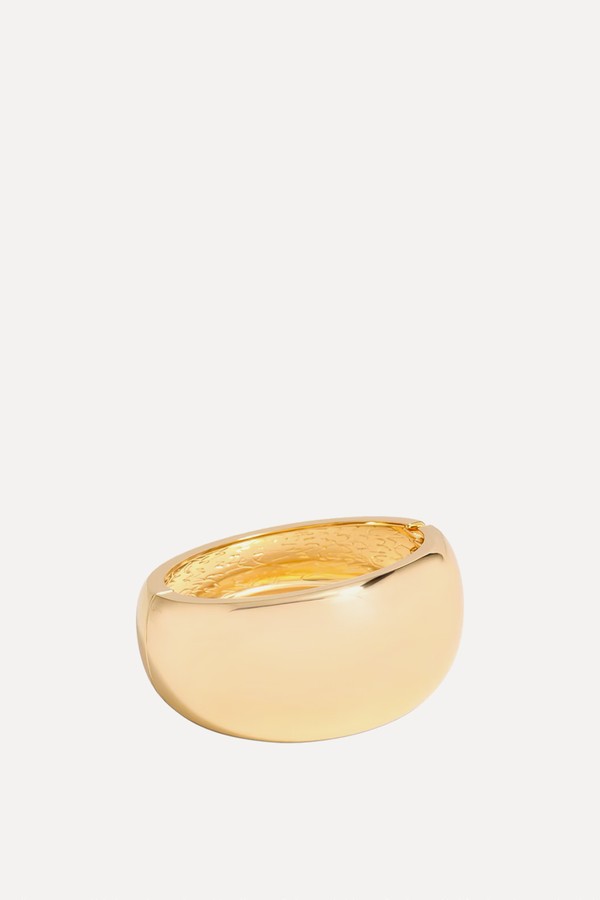 Gold Plated Wide Polished Cuff from Jon Richard